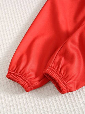 SHEIN جمبسوت رياضية كاجوال مريحة وعملية للأطفال الصبيان/البنات بطراز كوري عصري، مناسبة للهالوين وأحداث رياضية وأعياد الميلاد والمعمودية واحتفالات عيد الميلاد الأول والحفلات الراقصة والأعراس في فصلي الخريف والشتاء
