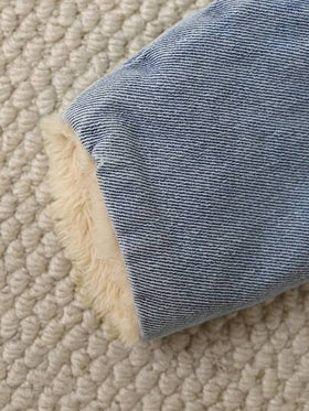 SHEIN Vintaside Kids معطف سميك من الفرو للأطفال الرضع الذكور، ملابس خارجية دافئة للشتاء، مناسبة للموسم البارد