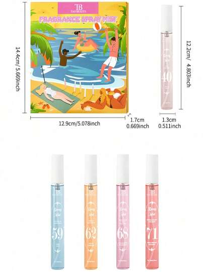 5 قطع/مجموعة رذاذ عطر رقمي شاطئي 10 مل، ينبعث منه رائحة زهرية طازجة وأنيقة. تصميم محمول، مناسب لتعطير المنزل والخزانة والغرفة والحمام والسيارة والمواعيد والسفر وتعطير الصيف.