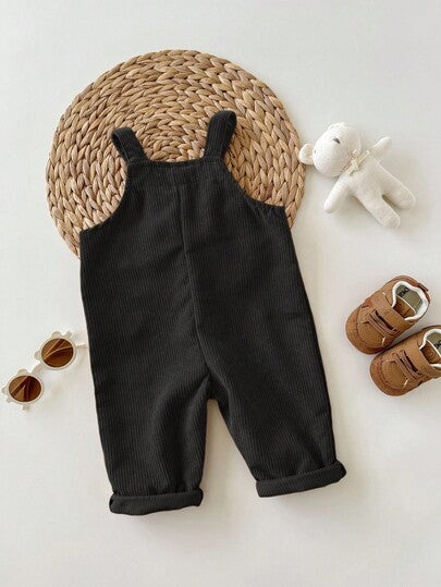 SHEIN البنطلون الكاجوال المريح للأطفال الرضع ولدي/بنتي بتصميم أذن الحيوان المخملي ، متعدد الاستخدامات وعصري على الطراز الكوري