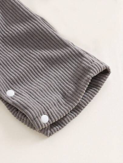SHEIN مجموعة ملابس للطفل الصبي، بدلة كم طويل + سروال بيب، تطريز الدب والحرف، طقم كاجوال كرتوني، للأطفال الرضع الجدد من الجنسين 0-3 سنوات، طقم ملابس الطفل الصبي الدب، طقم ملابس الطفل الصبي الحديث الولادة للخروج