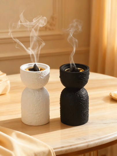 1 قطعة موقد عطري بتصميم بسيط، حامل بخور أسطواني، مناسب لديكور المنزل، عيد الحب، الزفاف، عيد الميلاد، هدية التخرج