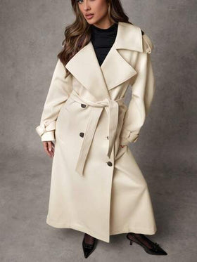 SHEIN BAE معطف طويل بأكمام طويلة لون بوردو، أزرار أمامية بسيطة، ارتداء يومي عادي، معطف صوفي طويل بلون بوردو قديم، دافئ وسميك للارتداء في فصل الشتاء، ملابس مفرغة لعيد الشكر والهالوين للنساء، معطف طويل للنساء في الشتاء