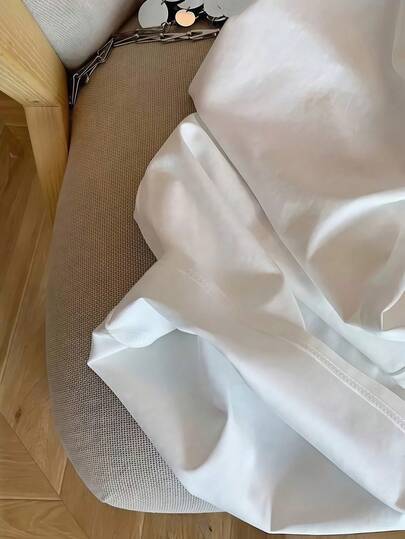 SHEIN EZwear بنطلون فضفاض للنساء للاستخدام اليومي والعطلات، مطرز بشعار صغير