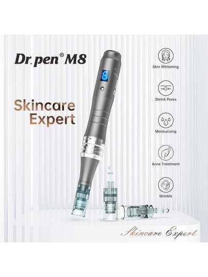 قلم الوخز الدقيق اللاسلكي Dr.Pen M8، مناسب للوجه والجسم، مع شاشة رقمية/إبر/علبة تخزين، للجنسين، قلم الوخز الدقيق، قابل للشحن عبر USB، طقم أدوات العناية بالبشرة، ضروري للاستخدام المنزلي، يخلق بشرة مشرقة ولامعة، قلم الجمال للوخز الدقيق Dermapen، قلم الجمال