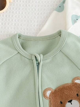 Cozy Pixies رومبير رومبر طويلة الأكمام بطباعة حيوانات كرتونية ناعمة للأطفال الرضع ولد/بنت، مريحة وشاملة للارتداء اليومي، مناسبة للاستخدام الداخلي/الخارجي، الأنشطة اليومية، الرياضة، اللعب، الحفلات، التصوير الفوتوغرافي، المناسبات مثل عيد الهالوين، عيد الميل