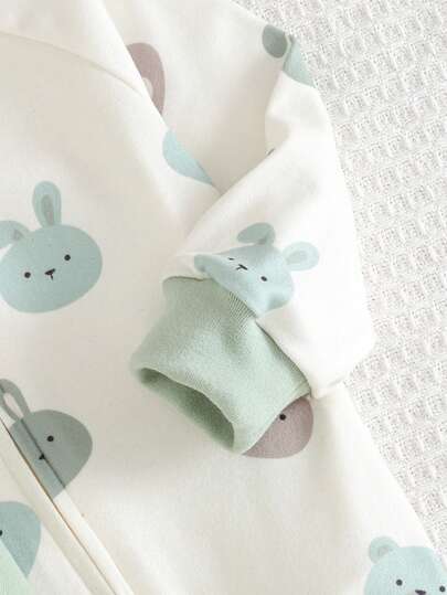 Cozy Pixies رومبير رومبر طويلة الأكمام بطباعة حيوانات كرتونية ناعمة للأطفال الرضع ولد/بنت، مريحة وشاملة للارتداء اليومي، مناسبة للاستخدام الداخلي/الخارجي، الأنشطة اليومية، الرياضة، اللعب، الحفلات، التصوير الفوتوغرافي، المناسبات مثل عيد الهالوين، عيد الميل
