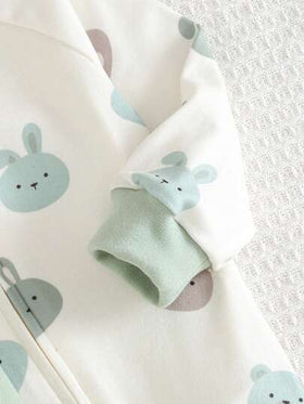 Cozy Pixies رومبير رومبر طويلة الأكمام بطباعة حيوانات كرتونية ناعمة للأطفال الرضع ولد/بنت، مريحة وشاملة للارتداء اليومي، مناسبة للاستخدام الداخلي/الخارجي، الأنشطة اليومية، الرياضة، اللعب، الحفلات، التصوير الفوتوغرافي، المناسبات مثل عيد الهالوين، عيد الميل
