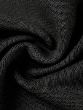 Manfinity Homme جاكيت كاجوال بأكمام طويلة ذات لون أحادي، للخريف والشتاء، ملابس كاجوال عصرية باللون الأسود