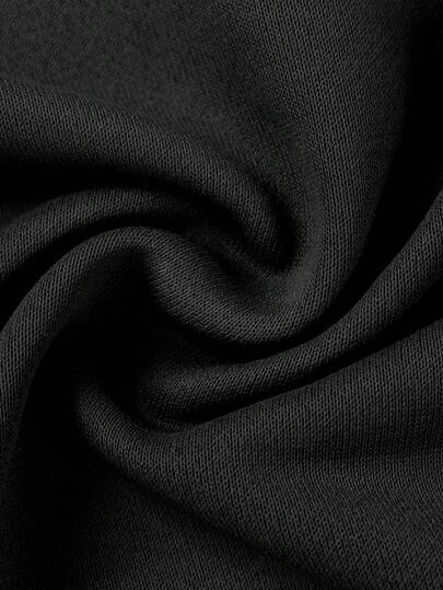 Manfinity Homme جاكيت كاجوال بأكمام طويلة ذات لون أحادي، للخريف والشتاء، ملابس كاجوال عصرية باللون الأسود