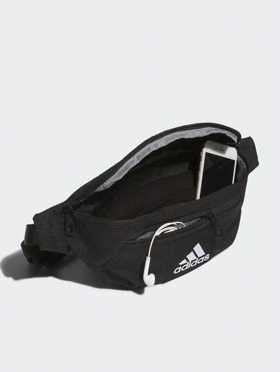 Adidas حقيبة خصر أساسية من أديداس، إغلاق بسحاب، من البوليستر، مقاس عادي للجنسين، أسود