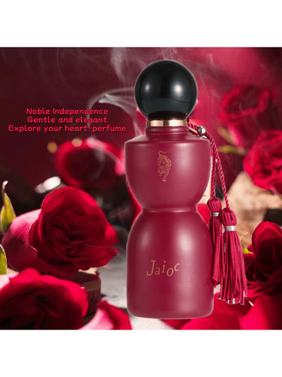عطر جايوك بيوتي بانثر الأحمر المثالي، رائحة عطرية حلوة وطويلة الأمد، بنغمات زهرية منعشة ولطيفة، رومانسي وراق ومتميز لتناسب مزاجك في مختلف الأوقات، عطر نبيل ومستقل