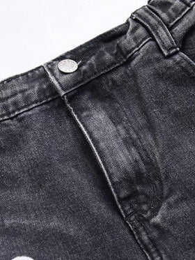 SHEIN ChillGRL طقم كنزة صوفية بولوفر مزخرفة بنمط زهري وجينز فضفاض بقصة واسعة على طراز Y2K المراهق الكاجوال الجميل الرجعي لعام 2000، مناسب للخريف/الشتاء، الاستخدام اليومي، المدرسة، التنقل، الحفلات، المنزل، العطلات، موسم العودة إلى المدرسة