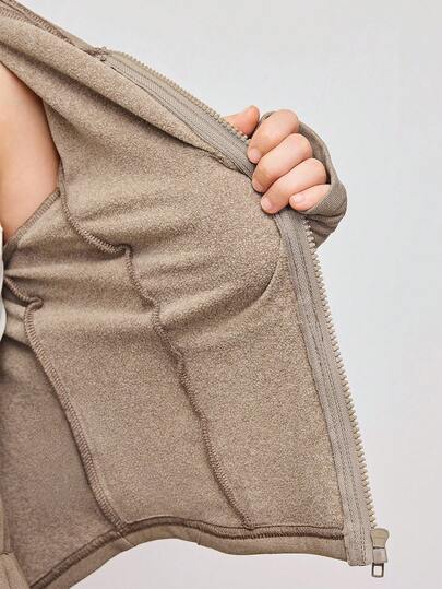 SHEIN مجموعة هودي جمل للفتيات المراهقات، ملابس رياضية كاجوال قطعتين، بلوزة كم طويل وبنطلون جوجر، بدلة رياضية للمدرسة والجري، قطع ملابس ناعمة دافئة من الفليس