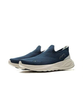 LI-NING أحذية رياضية كاجوال للرجال من لي نينغ سوفت جو 2، من خامة قماش محبوك قابل للتنفس، أحذية كاجوال سهلة الارتداء، باللون الأزرق الداكن AGLV017