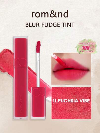 Rom&nd رومند BLUR FUDGE TINT 11 وردي فاتح، أحمر شفاه رومند، لمعة شفاه، لمعة شفاه مطفأة، ملمس كريمي خفيف، سهل الاستخدام، لون دائم، صبغة عالية، غير مجفف، ناعم كالحرير، نهاية مطفأة، قابل للمزج، مكياج كوري، مستحضرات تجميل كورية، طقم هدايا، 5.0 جرام/0.18 أونصة