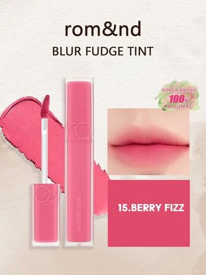 Rom&nd رومند BLUR FUDGE TINT 15 BERRY FIZZ، أحمر شفاه رومند، صبغة شفاه، لمعة شفاه مطفأة، ملمس كريمي خفيف، سهل الاستخدام، لون دائم، صبغة عالية، غير مجفف، ناعم كالحرير، نهاية مطفأة، قابل للمزج، مكياج كوري، مستحضرات تجميل كورية، طقم هدايا، 5.0 جرام/0.18 أونص