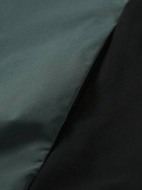 Manfinity EMRG جاكيت رياضية كاجوال للرجال بطباعة حرفية وألوان متباينة وياقة عالية مع سحاب، طويلة الأكمام، موسم الخريف