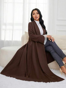Al Najma عبايات كارديجان أنيق بأزرار معدنية وأساور متباينة