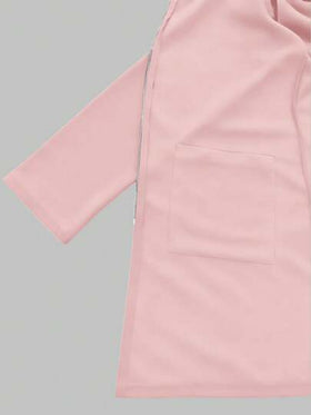 SHEIN LUNE معطف هوديي طويل الأكمام للنساء، ذو كتف منخفض، من قماش البلوفر، مزين بسحاب، متوسط الطول، كاجوال