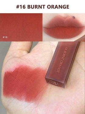 Rom&nd رومند BLUR FUDGE TINT 16 برتقالي محترق، أحمر شفاه رومند، لمعة الشفاه، لمعة الشفاه المطفأة، ملمس كريمي خفيف، سهل الاستخدام، لون طويل الأمد، صبغة عالية، غير مجفف، ناعم كالحرير، نهاية مطفأة، قابل للمزج، مكياج كوري، مستحضرات تجميل كورية، طقم هدايا، 5.0