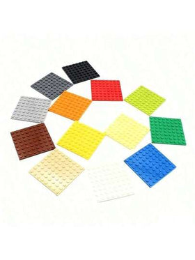 10 قطع ألواح قاعدة مكعبات البناء بنقاط 8x8 الجوانب للأطفال DIY ألعاب طوب متوافقة مع 41539