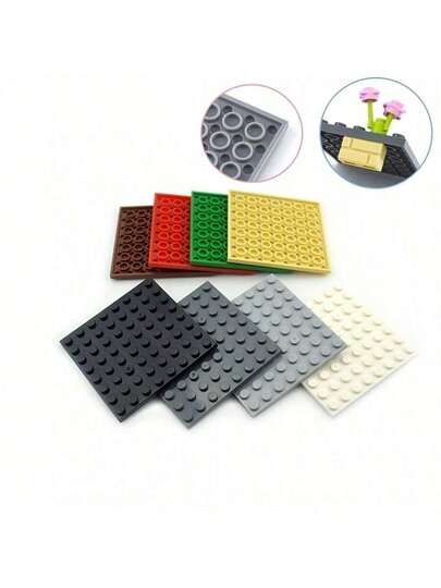10 قطع ألواح قاعدة مكعبات البناء بنقاط 8x8 الجوانب للأطفال DIY ألعاب طوب متوافقة مع 41539