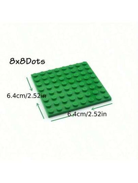 10 قطع ألواح قاعدة مكعبات البناء بنقاط 8x8 الجوانب للأطفال DIY ألعاب طوب متوافقة مع 41539