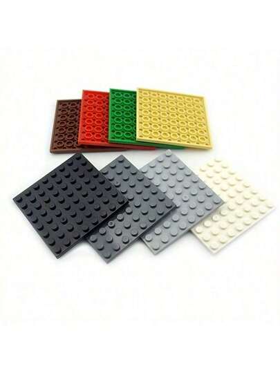 10 قطع ألواح قاعدة مكعبات البناء بنقاط 8x8 الجوانب للأطفال DIY ألعاب طوب متوافقة مع 41539