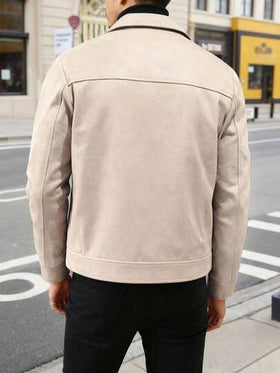 Manfinity CasualCool معطف رجالي قصير أو طويل الأكمام عصري، معطف خريفي/شتوي رجالي، كنزة معطف رجالي، معطف قميص رجالي، معطف صيفي رجالي، معاطف رجالية كاجوال