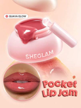 SHEGLAM Hydra Jelly Pocket بلسم شفاه-Guava Glow روج تنت أرواج علامة تجارية جمال مكياج ميكب مستحضرات تجميل للنساء الفتيات مثالي لفصل الشتاء الربيع مثالي ل- Y2K أزياء أنيقة رمضان هدية حفلة جاهز أفضل لون