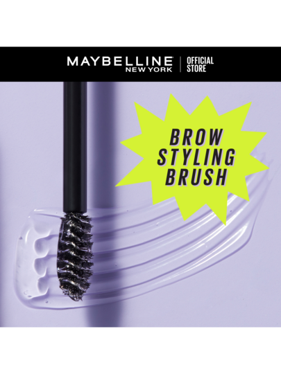 Maybelline غراء الحواجب فائق القوة من سومرموود، شفاف، قوي الثبات بدون تقشر أو لصق، فرشاة تصفيف مدمجة، 0.28 أونصة/8 جرام، طويل الأمد، مكياج العيون، مكياج