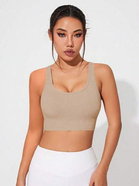 SHEIN Sovereign Charm حمالة صدر رياضية نسائية بدون غرز قابلة للإزالة