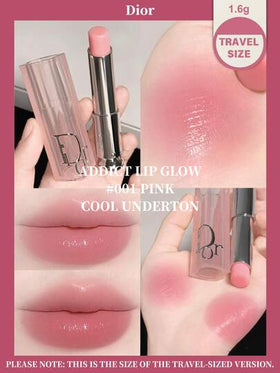 [1.6 جرام حجم السفر] Dior #001 لمعة الشفاه - وردي كلاسيكي، مصنعة بتقنية الألوان الذكية | مرطب، يخلق مظهر مكياج طبيعي | 3.5 جرام الحجم الكامل / حجم السفر، مناسب للمتسوقين العالميين والاستخدام اليومي، مثالي لمكياج عيد الميلاد