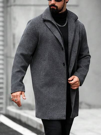 Manfinity CasualCool معطف كاجوال رجالي بتصميم 2 في 1، مناسب للتنقل، الخريف/الشتاء، المال القديم اليومي والترفيه، رحلات نهاية الأسبوع، الأنشطة الخارجية، رحلات السفر، بيئات العمل المريحة أو المناسبات شبه الرسمية، هدية للصديق/الزوج، هدية عيد الزواج عيد الميل