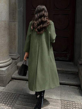 SHEIN Unity معطف طويل كاجوال بياقة