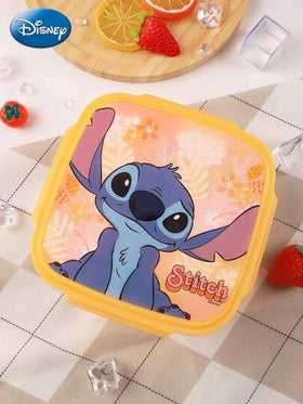 Disney 1 قطعة صندوق غداء مرخص رسميًا بتصميم ستيتش 3 شبكات ، صندوق غداء محمول للعمل والرحلات ، حاوية حفظ الفاكهة ، لوازم مطبخ منزلية جميلة ، هدية للأصدقاء المقربين