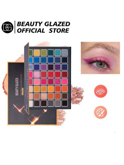 beauty glazed 48 ظلال عيون مطفية ولؤلؤية: ألوان أرضية، مناسبة لمكياج المسرح، مكياج الأطفال، مكياج الأزياء، مكياج هالوين وعيد الميلاد