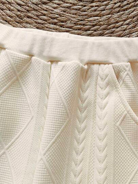 SHEIN Vintaside Kids مجموعة بنطلون وجاكيت ذو كم طويل وقبعة للفتيات المراهقات للربيع/الخريف، بدلة كاجوال عصرية للاستخدام اليومي، قطعتان