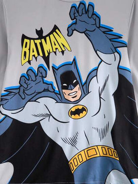 BATMAN X SHEIN طقم بيجامة شتوي من ملابس علوية كم طويل بياقة طاقم مطبوعة وبنطلون للأولاد المراهقين
