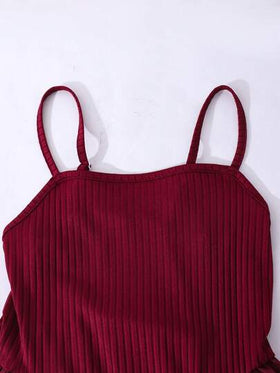 SHEIN ChillGRL طقم فستان وكارديجان أنيق للفتيات المراهقات بفيونكة سوداء وأشرطة فيونكة بيضاء
