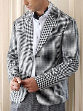 Manfinity Bizformal بليزر رجالي كاجوال أحادي الصدر بجيب مطبوع بنمط الفضاء، بليزر رجالي كاجوال أحادي الصدر بنمط الهرنبت باللونين الأسود والأبيض، بليزر رجالي مناسب للاستخدام في مهرجان الشتاء والهالوين والأعياد القديمة
