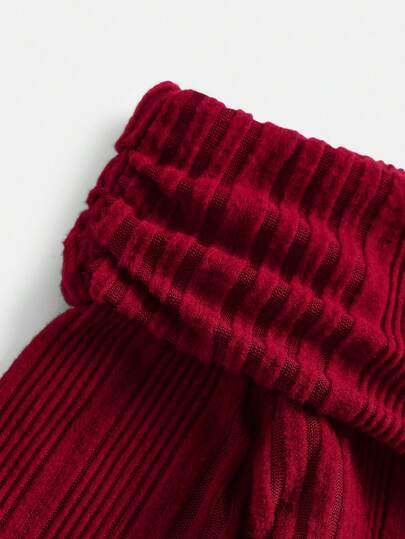 SHEIN فستان بوبل بأكمام طويلة مكشكش وأكتاف مكشوفة بنسيج مضلع، مناسب للحفلات والخروجات والأسلوب الأميري للفتيات المراهقات