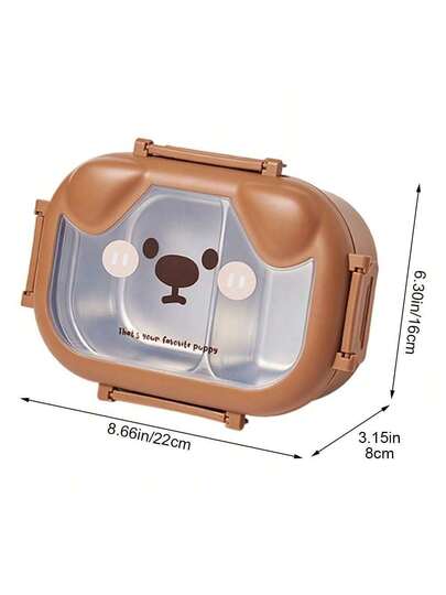 Stainless Steel Bento Box With Compartment Design Cartoon Portable Food Container For School Daycare Picnic Camping