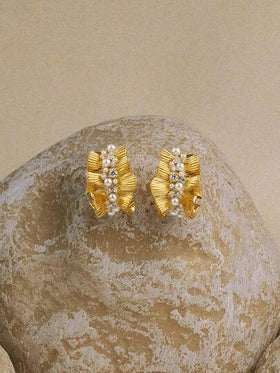 Opalesca أقراط حلقية للنساء، ملابس، نقود قديمة، اكسسوارات الزفاف/العروس، فيري كور/فيري، لؤلؤ، معدني/نسيج، خريف/شتاء، أنيق، للأم/المرأة/الفتاة/الأم، متميز، عتيق، متداخل
