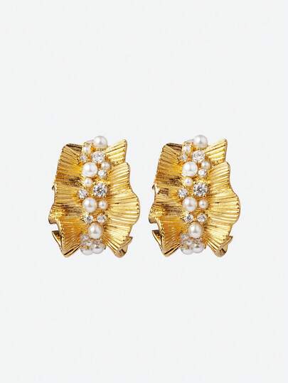 Opalesca أقراط حلقية للنساء، ملابس، نقود قديمة، اكسسوارات الزفاف/العروس، فيري كور/فيري، لؤلؤ، معدني/نسيج، خريف/شتاء، أنيق، للأم/المرأة/الفتاة/الأم، متميز، عتيق، متداخل