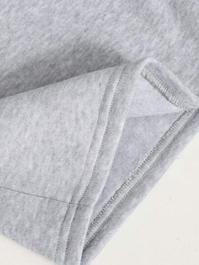 SHEIN جمبسوت رياضية مكونة من سترة هوديي مزيبرة وبنطال حراري ذو خصر عالي مطرز بنقشة فروسية أنيقة، جمبسوت رياضية فضفاضة