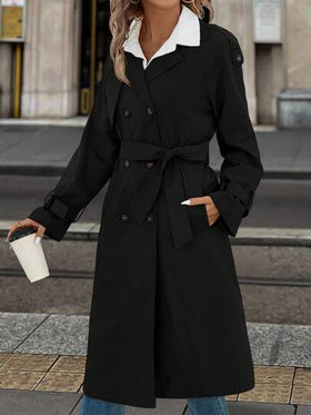 Solivie معطف ترنش مبطن حراري للنساء، معطف خريفي/شتوي