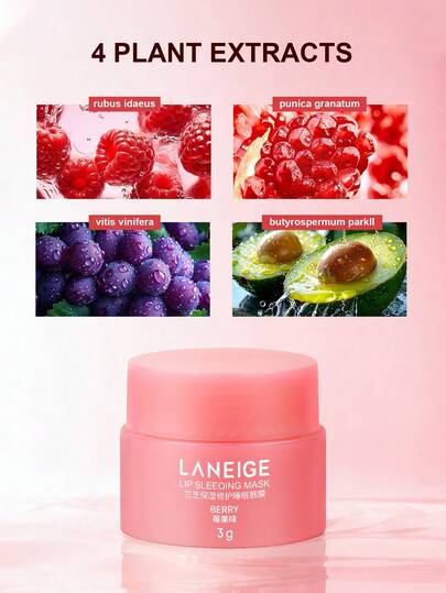 Laneige قناع نوم مرطب للشفاه من لانيج بحجم مصغر 3 جرام / 0.1 أونصة، العناية بالشفاه