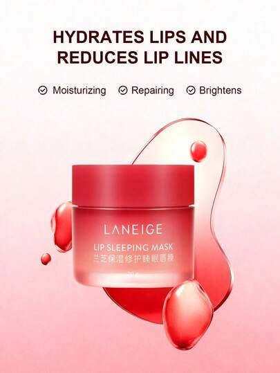 Laneige 20 جرام/0.70 أونصة قناع النوم للشفاه: مغذي، مرطب، فيتامين سي، توت، مضادات أكسدة، مناسب للشفاه الجافة والمتقشرة - قناع نوم الشفاه من لانيج